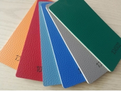 Eco-friendly 3-12mm thickness indoor sports floor lichi pattern pvc mats